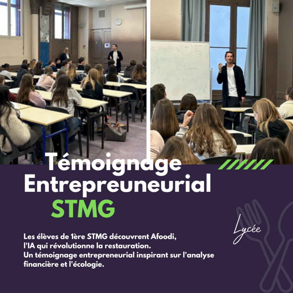 Rencontre IA et Entrepreneuriat : "Afoodi" s'invite en 1ère STMG