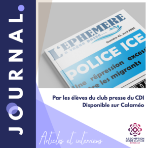 Découvrez le nouveau numéro de l'Éphémère ! Au sommaire : Formule 1, enjeux aux USA, innovation et vie du lycée. Le regard de nos élèves reporters sur l'actualité.
