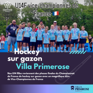 Vice-championnes de France de hockey sur gazon : l'exploit des U14 de la Villa Primerose
